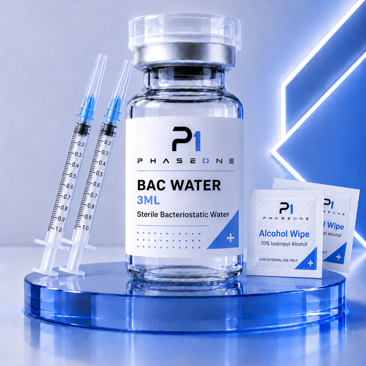Starter Kit: Syringes, Alcohol Wipes & Bacteriostatic Water
