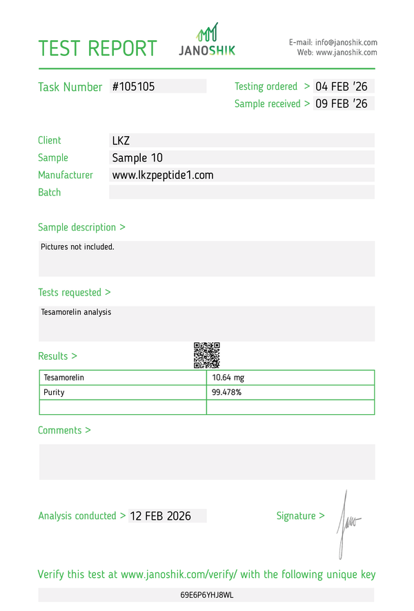 Tesamorelin 10mg document